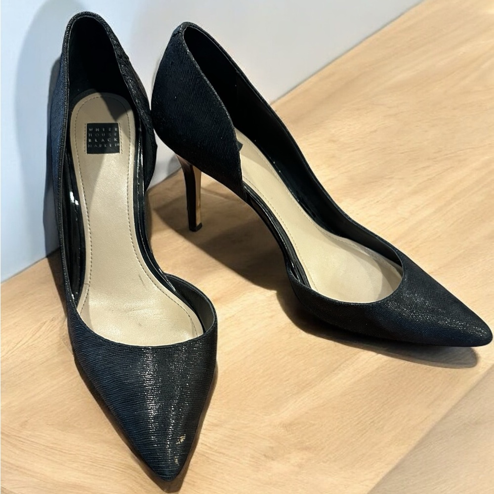 Black pumps, SIZE 8.5, very comfy, WHITE HOUSE BLACK MARKET, gently worn.